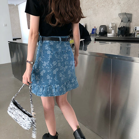 A-line skirt with ruffles - ROUTINE FASHION